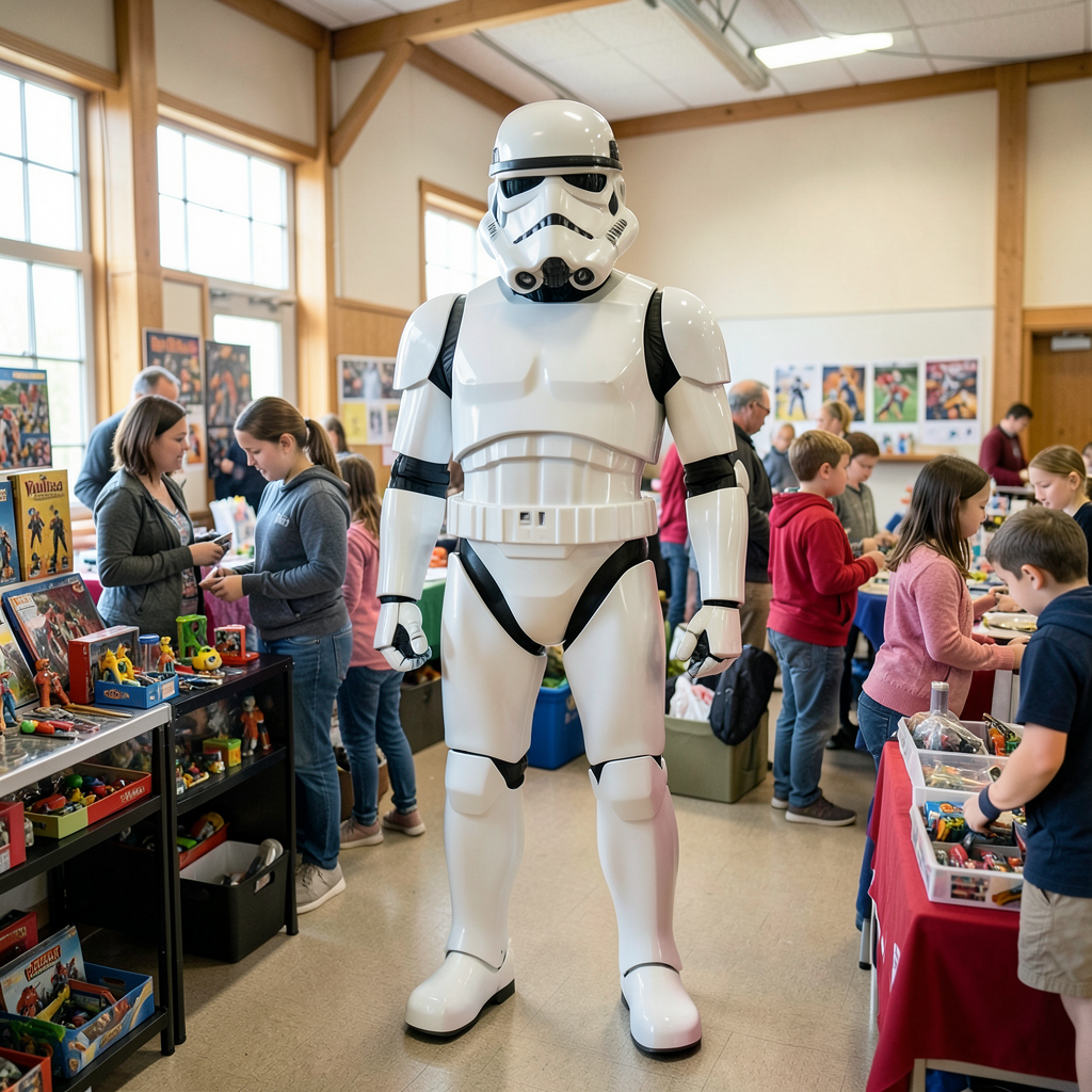 Star Wars stormtrooper at Valhalla Collectables toys fair in Wantage